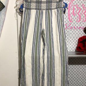 Gaucho Pants - Wide Leg - Wide Elastic Waist